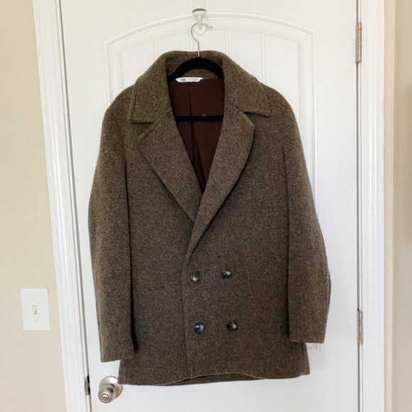 Zara Jackets & Blazers - Perfect Condition Zara Boyfriend Blazer Pea Coat